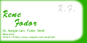 rene fodor business card